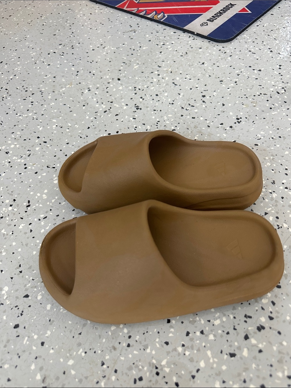 Yeezy brown foam slides